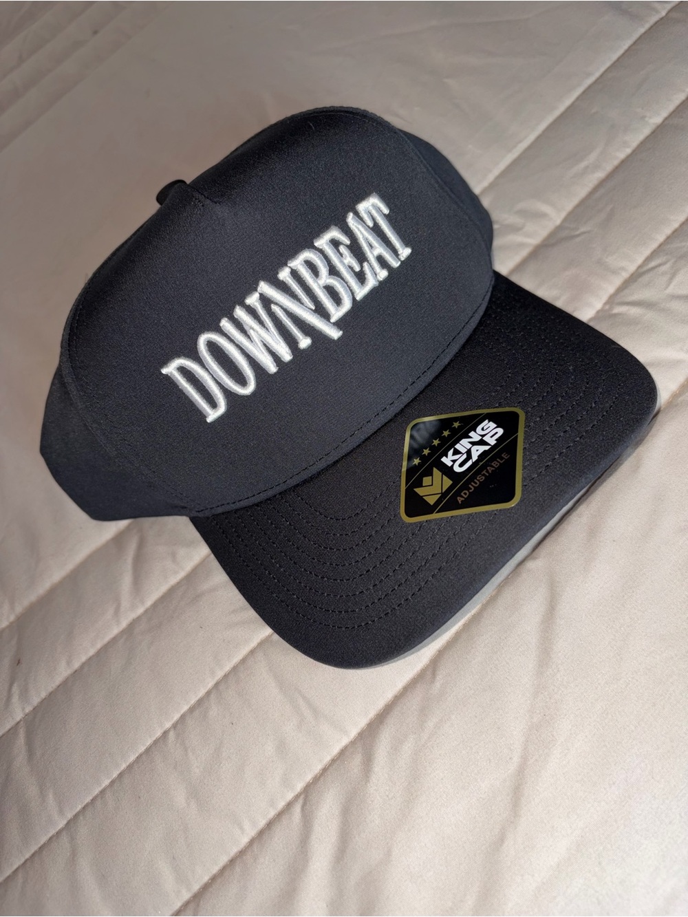 DOWNBEAT Black Adjustable Snapback Hat